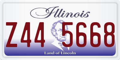 IL license plate Z445668