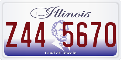 IL license plate Z445670