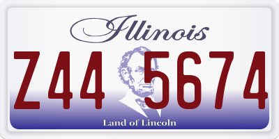 IL license plate Z445674