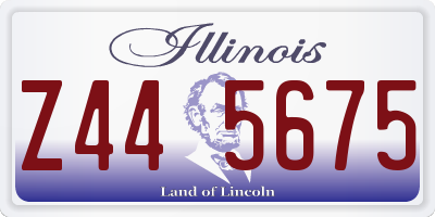 IL license plate Z445675