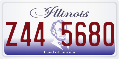 IL license plate Z445680