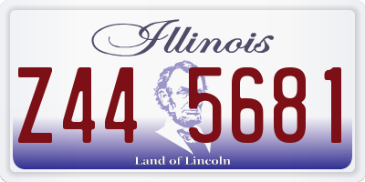 IL license plate Z445681