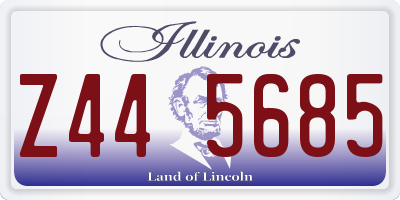 IL license plate Z445685