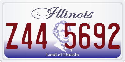 IL license plate Z445692