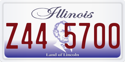 IL license plate Z445700