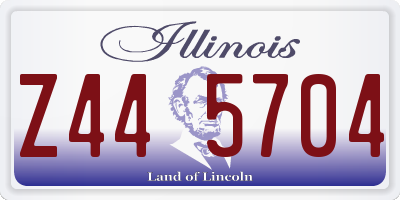 IL license plate Z445704