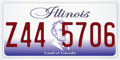 IL license plate Z445706