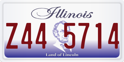 IL license plate Z445714