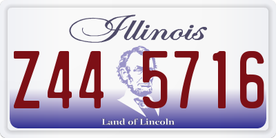 IL license plate Z445716