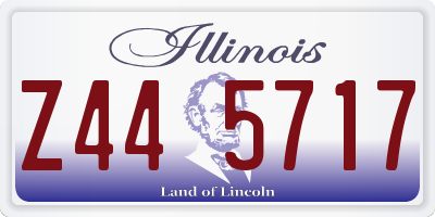 IL license plate Z445717