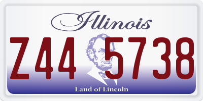 IL license plate Z445738