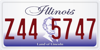 IL license plate Z445747