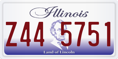IL license plate Z445751