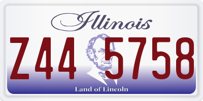 IL license plate Z445758