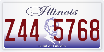 IL license plate Z445768