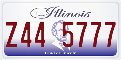 IL license plate Z445777