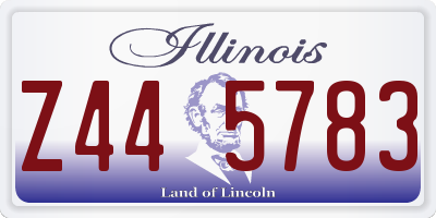 IL license plate Z445783