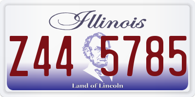 IL license plate Z445785