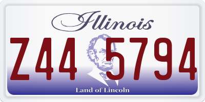 IL license plate Z445794