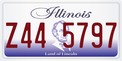 IL license plate Z445797