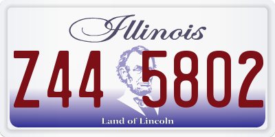 IL license plate Z445802
