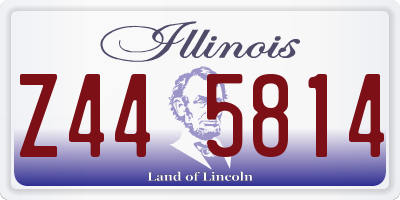 IL license plate Z445814