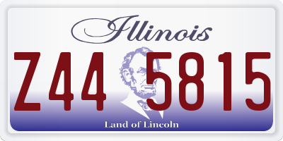 IL license plate Z445815