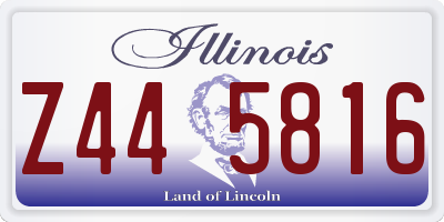 IL license plate Z445816