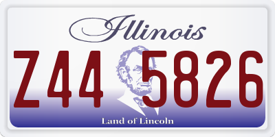IL license plate Z445826