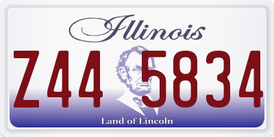 IL license plate Z445834