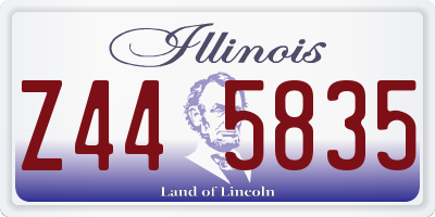 IL license plate Z445835