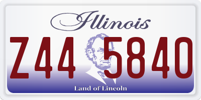 IL license plate Z445840