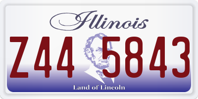 IL license plate Z445843