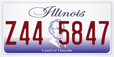 IL license plate Z445847