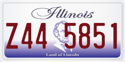IL license plate Z445851