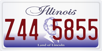 IL license plate Z445855