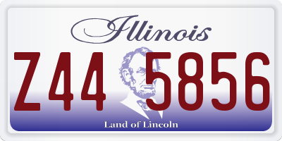 IL license plate Z445856