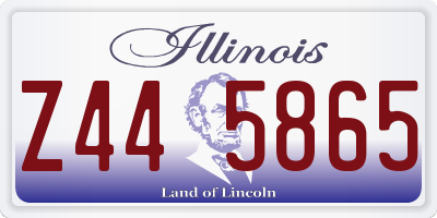 IL license plate Z445865