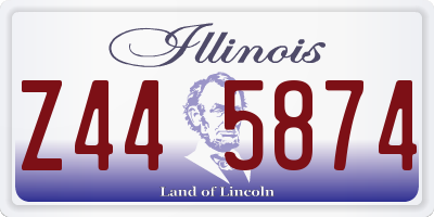 IL license plate Z445874