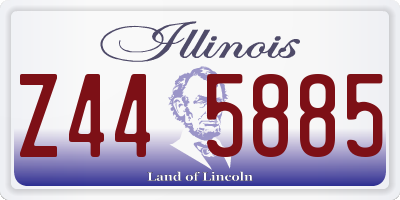 IL license plate Z445885