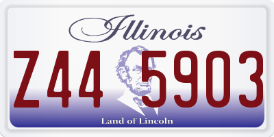 IL license plate Z445903