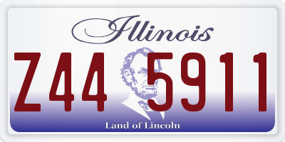 IL license plate Z445911