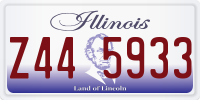 IL license plate Z445933