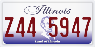 IL license plate Z445947