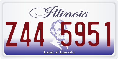 IL license plate Z445951