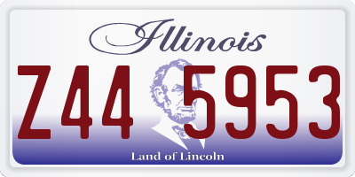 IL license plate Z445953