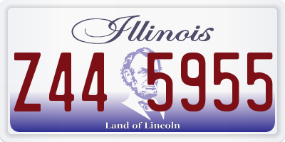 IL license plate Z445955