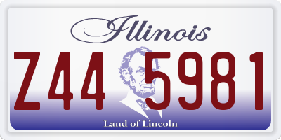 IL license plate Z445981