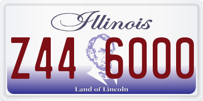 IL license plate Z446000