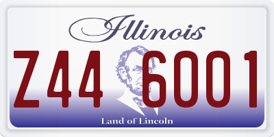 IL license plate Z446001